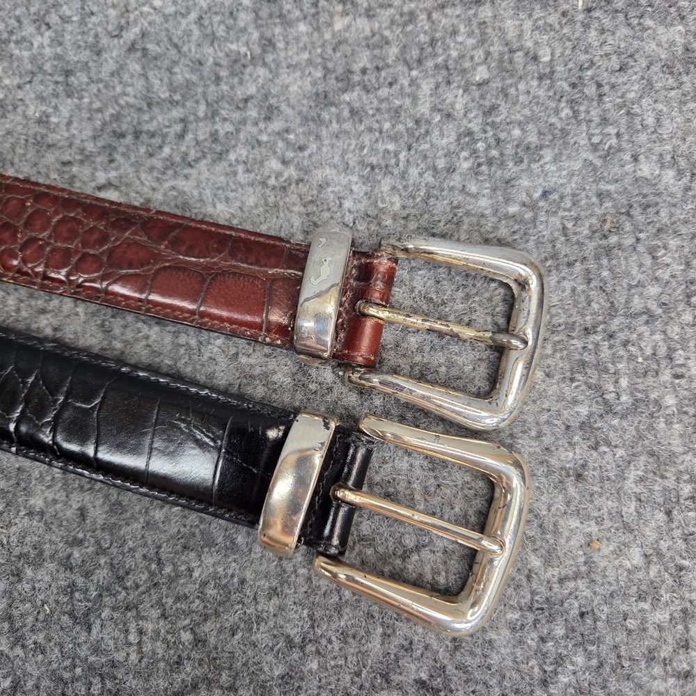 2 Mens 38 Handmade Dress Belt Trafalger Okeechobee Brahman Italian Leather